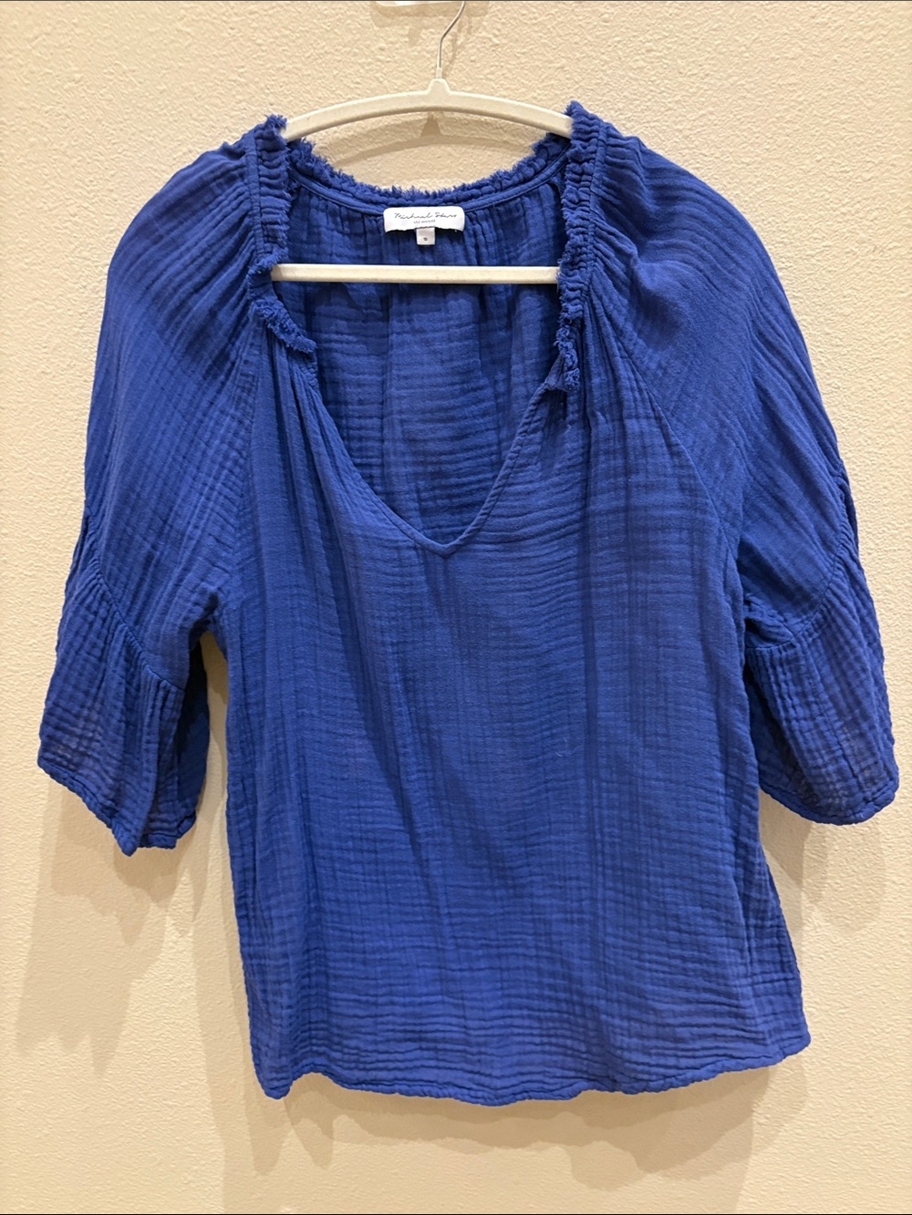 Michael Stars Gauze V-Neck Peasant Top